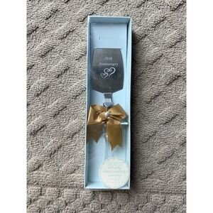 50th‎ WEDDING ANNIVERSARY CAKE KNIFE SERVER IN PACKAGE